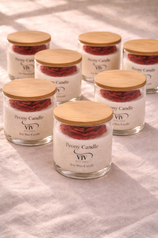 Peony Candle en Frasco