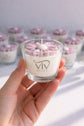 Velas de frascos con margaritas