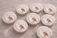 Tin Candles con flores