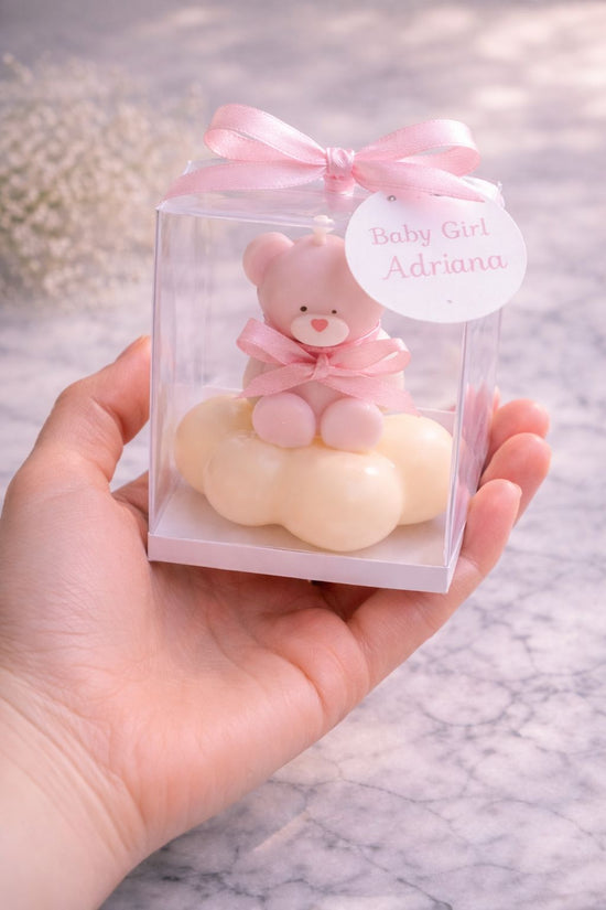 Mini Teddy Bear and Cloud Candle