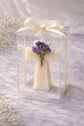 Velas de cruz con flores