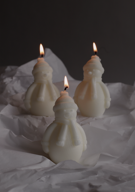 Snowman Candle