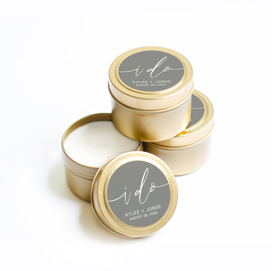 Tin Candle 2 onz para Bodas