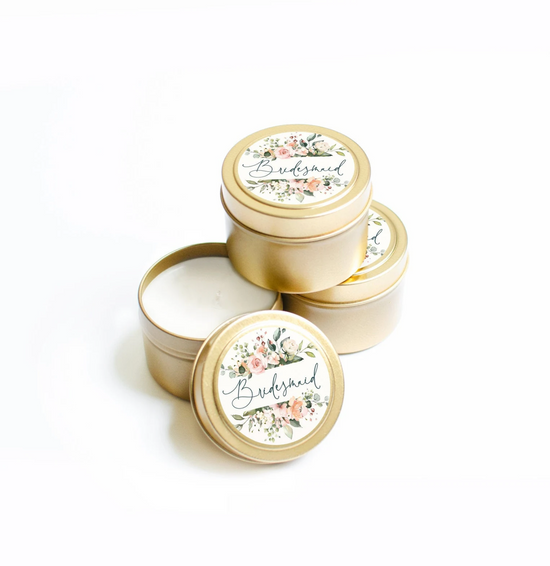 Bridesmaid Tin Candle